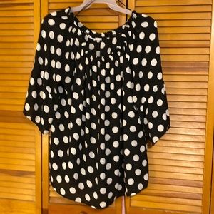 Violet + Claire polka dots top